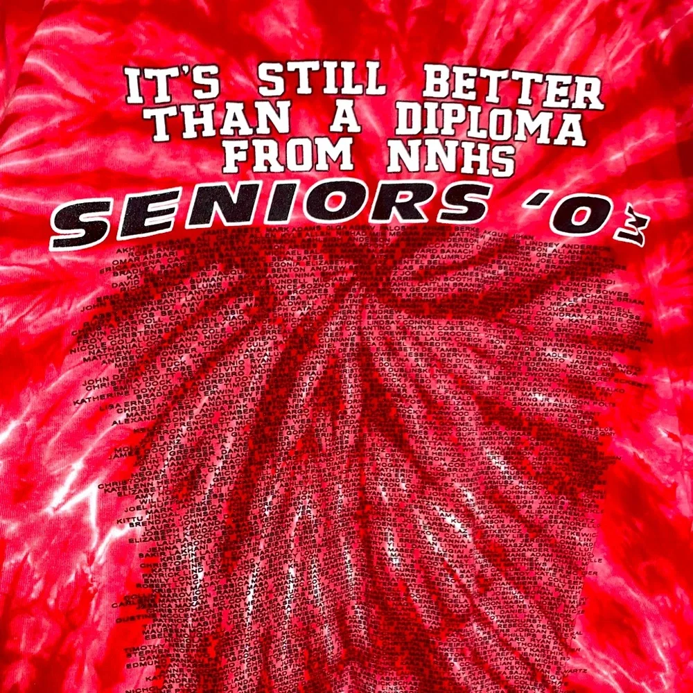 Red Tie-Dye HighSchool Graduation Shirt NCHS - Picture 4 of 5